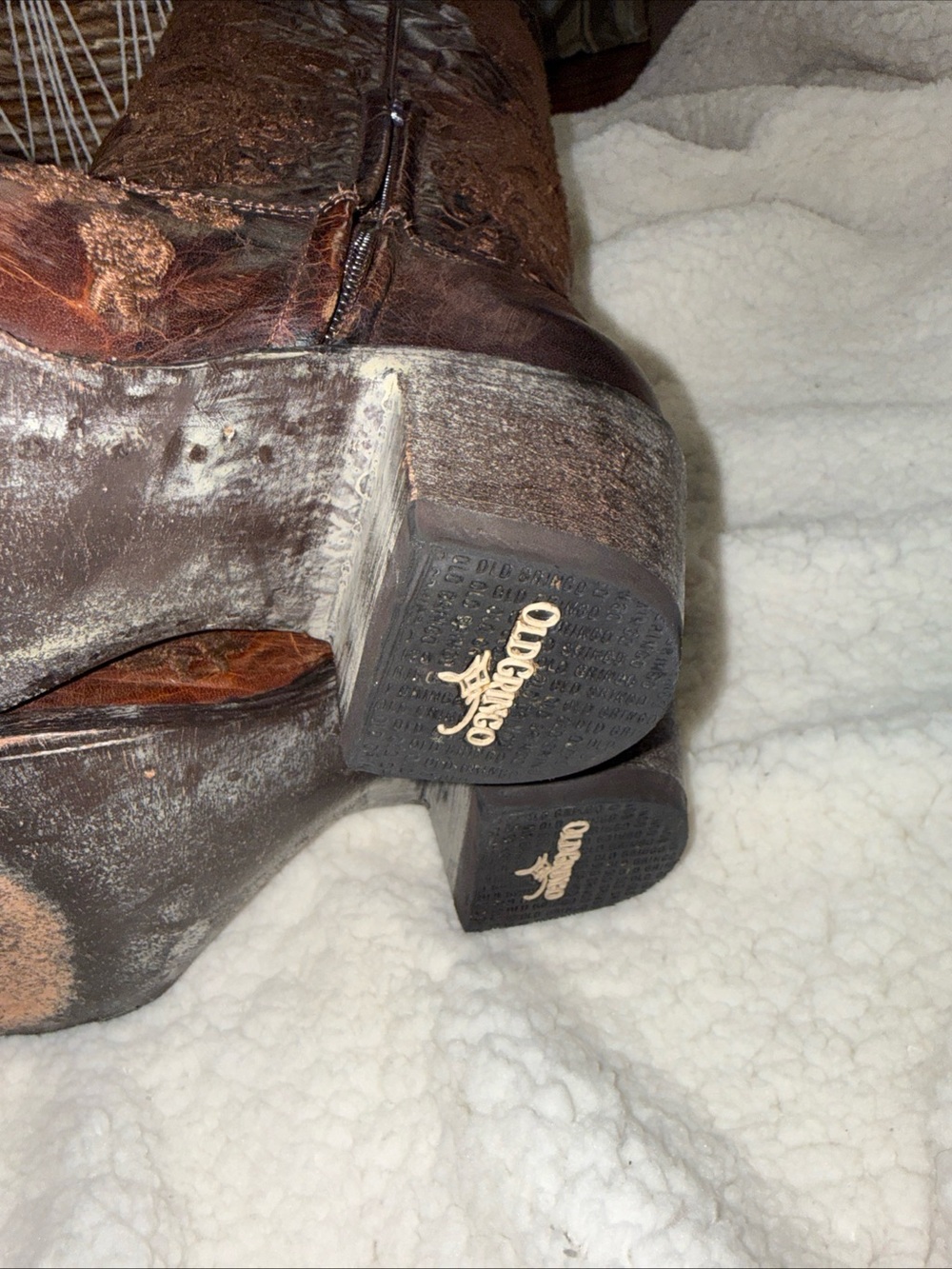 Old Gringo Brown Embroidered Leather Cowgirl Boots size 9.5 - Picture 9 of 12